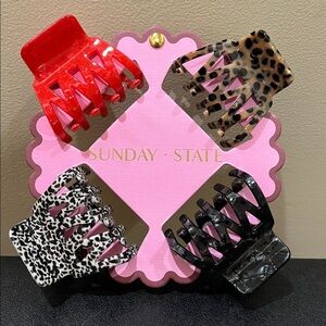 Sunday State | Animal Print Hair Clips (2”)